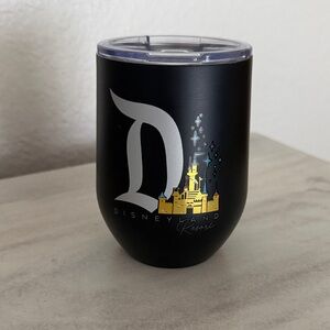 Disneyland Resort Black Wine Tumbler  NWT 12 oz